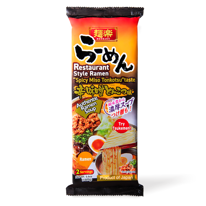 Hikari Miso - Menraku Ramen Soup Miso Tonkotsu Spicy Flavor 2x92.2g