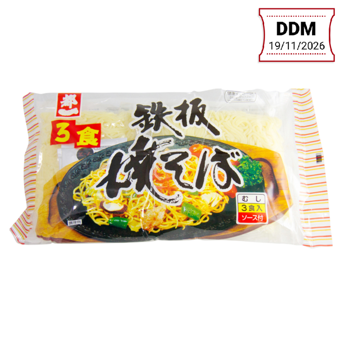 都一    鉄板焼そば３食ソース付 3X160G DDM 19/11/2026