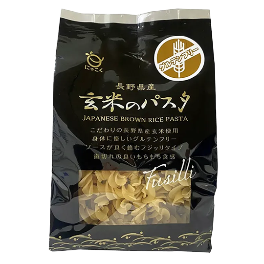 日穀　長野県産玄米のパスタ　フジッリ 150g