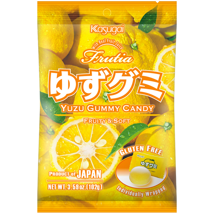 Kasugai - Caramelo de gelatina con sabor a yuzu 102g