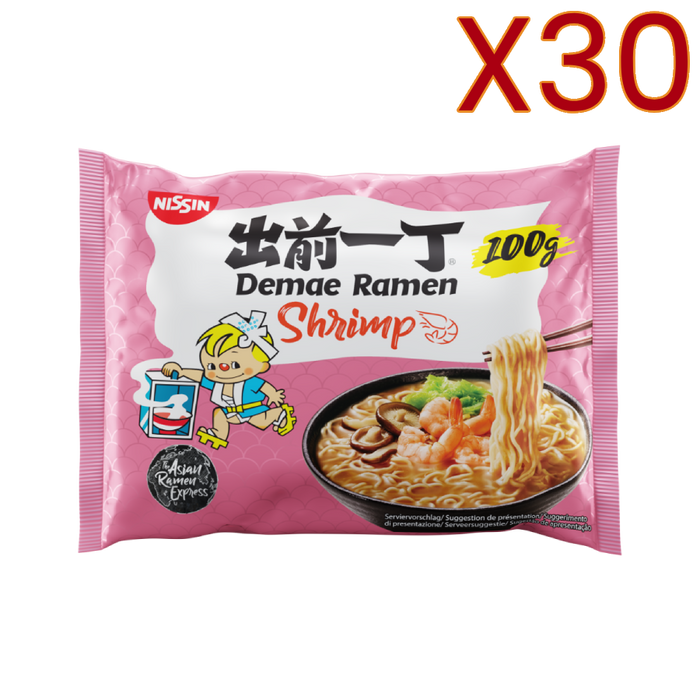 Nissin - Demae Ramen Garnelennudeln 100g/500ml X30 PAKET