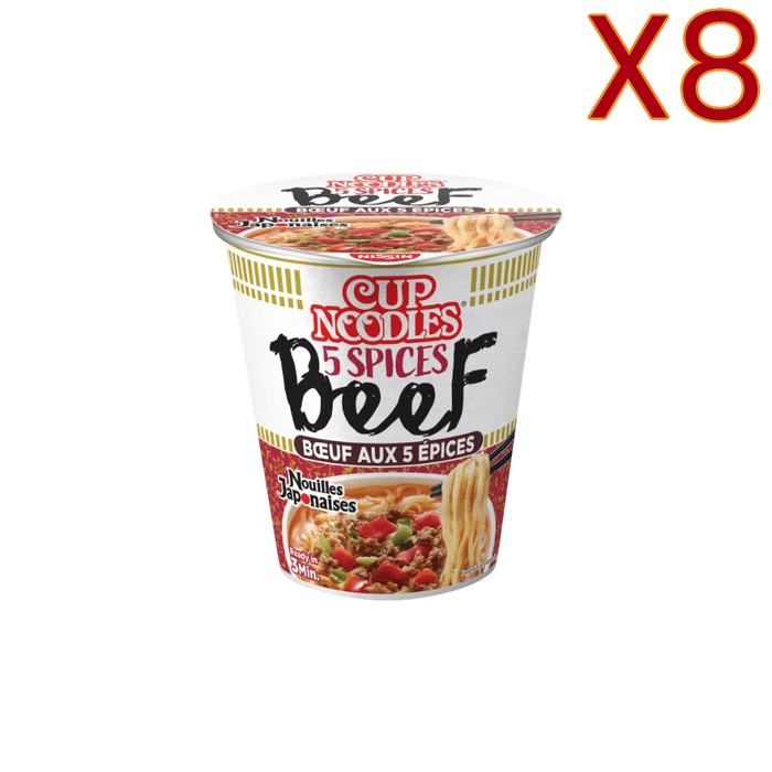 日清  5辛ビーフラーメン 64g X8 BUNDLE