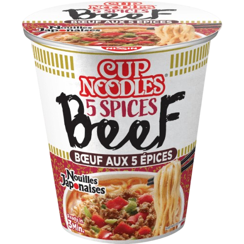 Nissin - Beef ramen noodles with 5 spices 64g