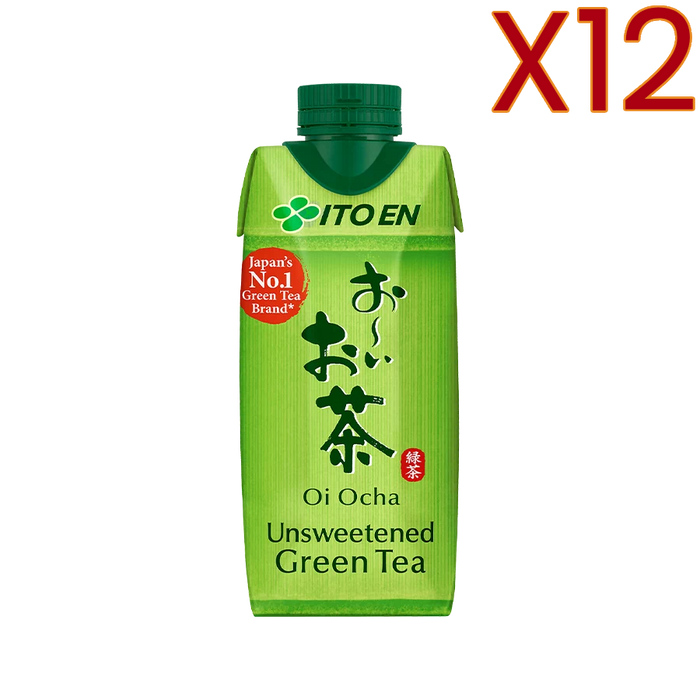 Ito En – Oi Ocha, ungesüßter grüner Tee im Block, 330 ml, 12er-Paket
