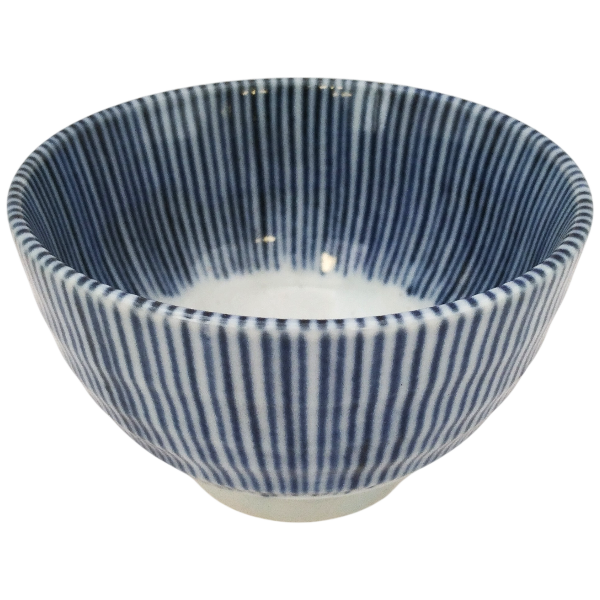 ストライプ模様のポーセリンティーカップ 9 x 5.8 cm