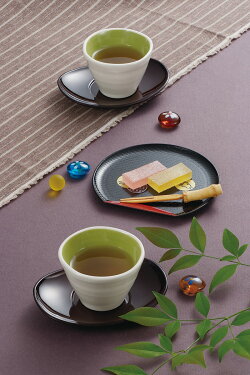 茶托　千筋　黒 122×20 mm