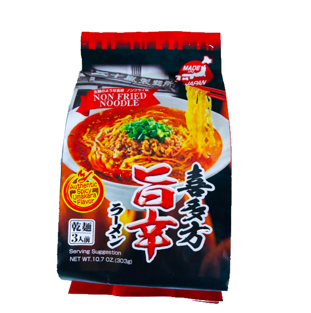 Igarashi Seimen - Kitakata Ramen picante 3p (AnimalLess) 303G