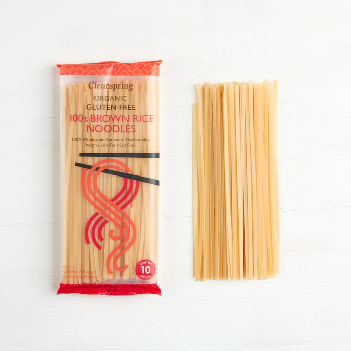 Clearspring - Fideos de arroz marrón 100 % orgánicos sin gluten 200g