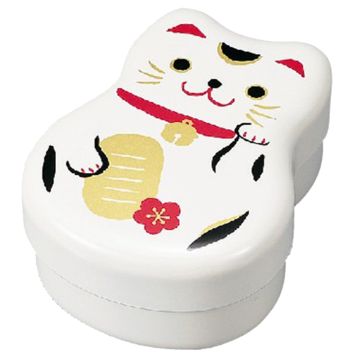 丸子二段弁当　白まねきねこ